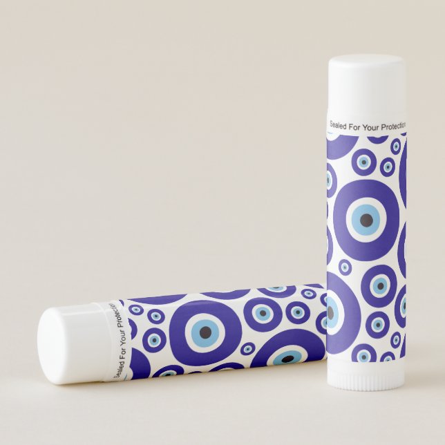 Evil Eye Pattern, Greek Eye, Turkish Eye, Nazar Lip Balm (Front)