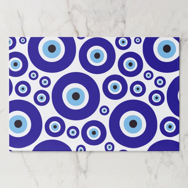 Evil Eye Pattern, Greek Eye, Turkish Eye, Nazar Paper Pad (Front)