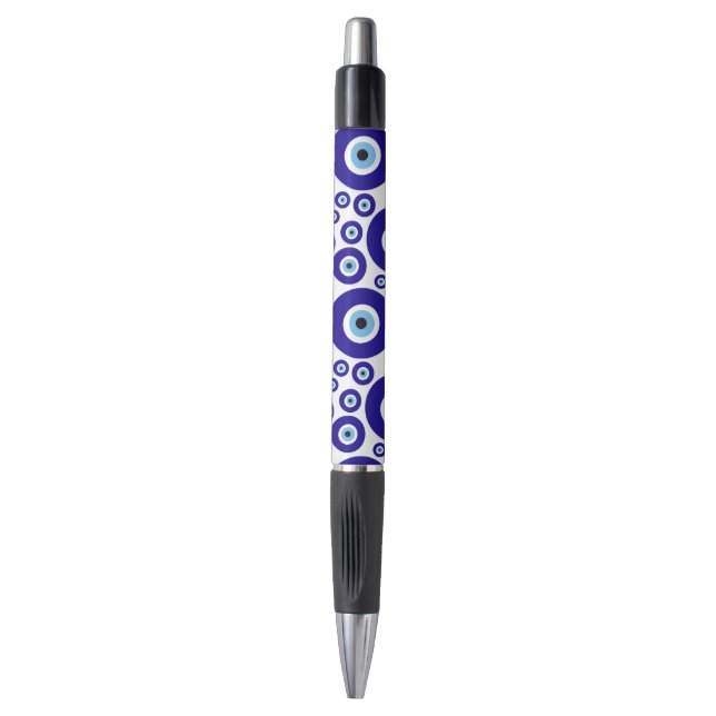 Evil Eye Pattern, Greek Eye, Turkish Eye, Nazar Pen (Front Vertical)