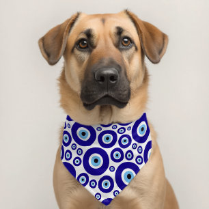 Evil Eye Pattern, Greek Eye, Turkish Eye, Nazar Pet Bandana Collar