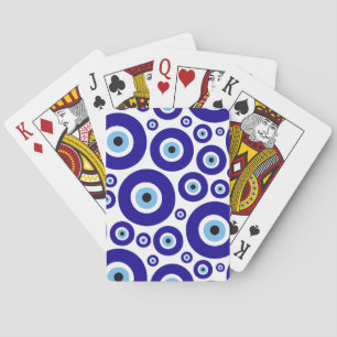 Evil Eye Pattern, Greek Eye, Turkish Eye, Nazar Poker Cards