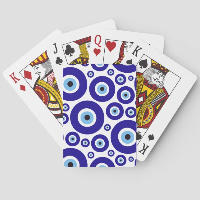 Evil Eye Pattern, Greek Eye, Turkish Eye, Nazar Poker Cards (Back)