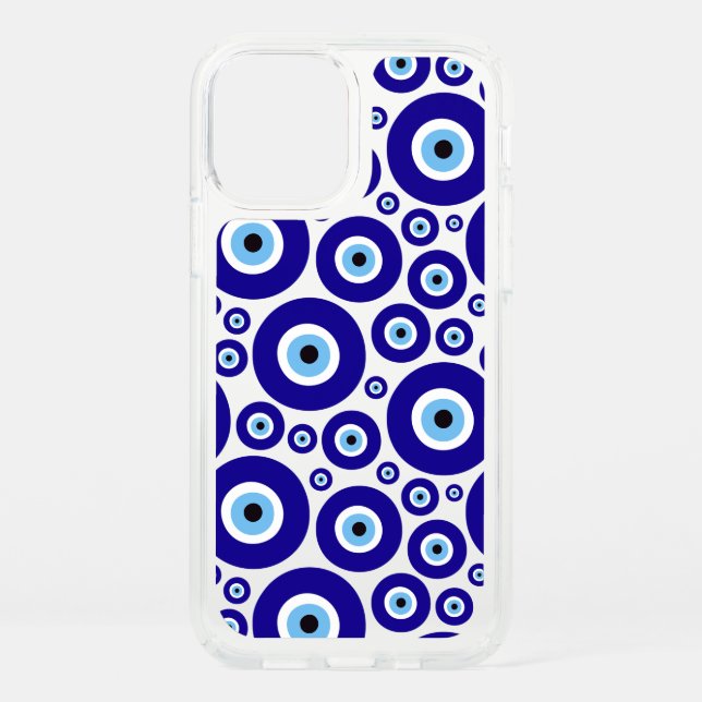 Evil Eye Pattern, Greek Eye, Turkish Eye, Nazar Speck iPhone 12 Case (Front)
