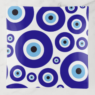 Evil Eye Pattern, Greek Eye, Turkish Eye, Nazar Trinket Tray