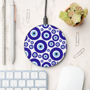 Evil Eye Pattern, Greek Eye, Turkish Eye, Nazar Wireless Charger