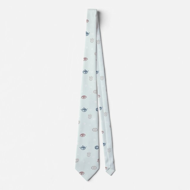 Evil Eye Pattern Neck Tie (Front)