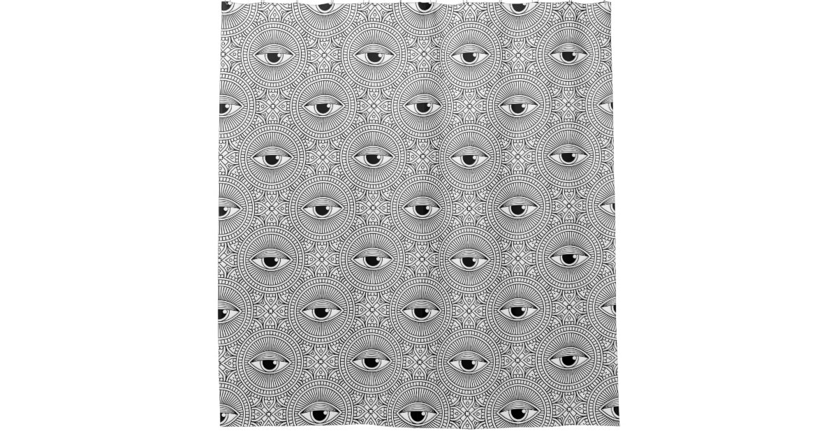Evil Eye Pattern Shower Curtain Zazzle