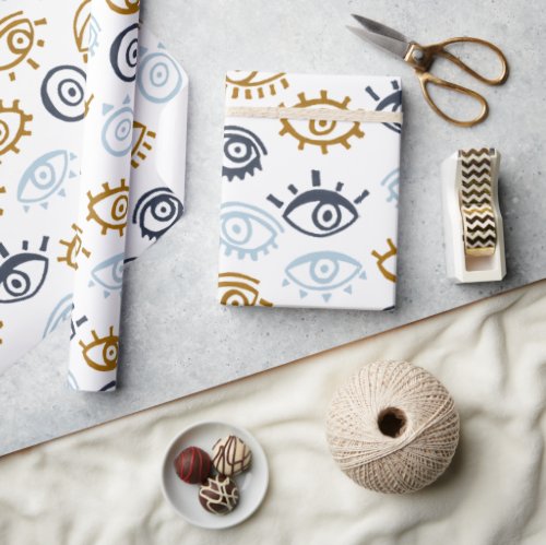 Evil Eye Pattern Wrapping Paper