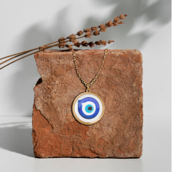 Evil Eye Pendant Necklace Mati Nazar Amulet by Gorjo_Designs at Zazzle