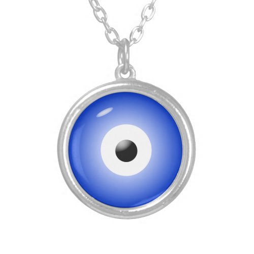 Evil Eye Protection amulet Silver Plated Necklace