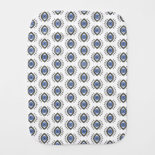 Evil eye protection bead amulet baby burp cloth