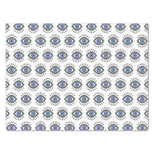 Evil eye protection bead amulet  tissue paper