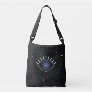 Evil eye protection blue eye talisman symbol crossbody bag