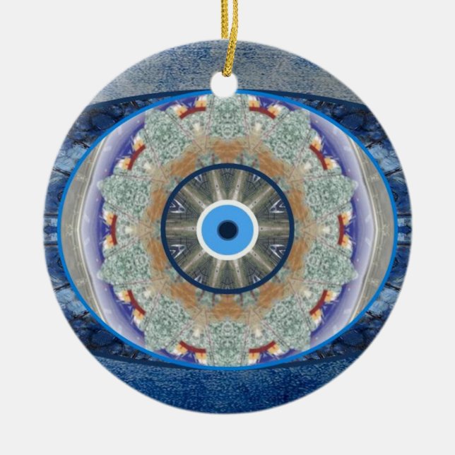 "Evil Eye" Protection Christmas Tree Ornament (Front)
