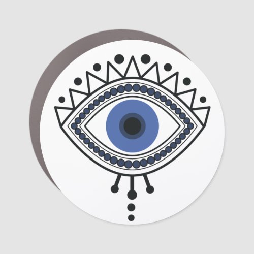 Evil eye protection ethnic talisman blue eye car magnet