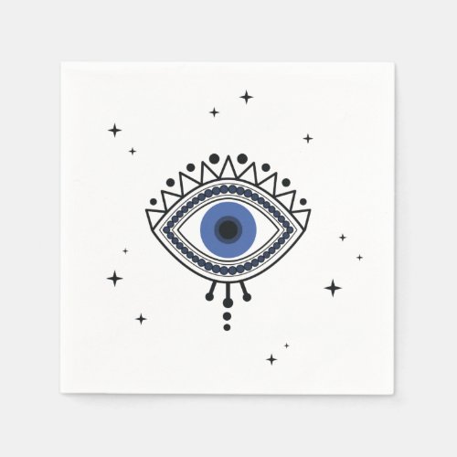 Evil eye protection ethnic talisman magic symbol napkins