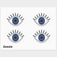 Blue Eye Stickers, Zazzle