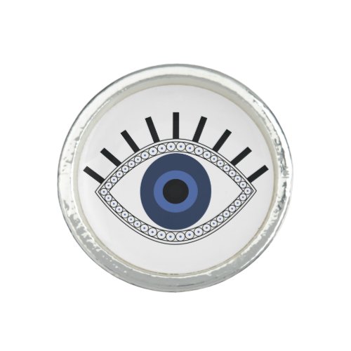 Evil Eye protection greek blue eye Ring