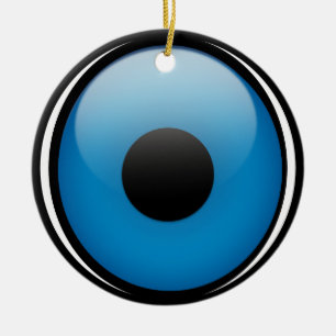 Evil Eye Protection Greek Ojo Ceramic Ornament
