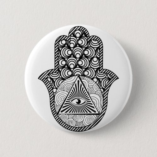 Evil Eye Protection Hamsa Button