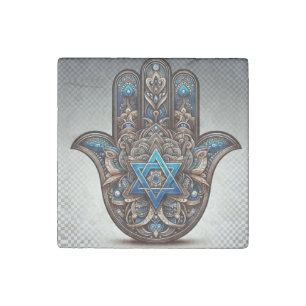 Evil Eye Protection, Hamsa Stone Magnet