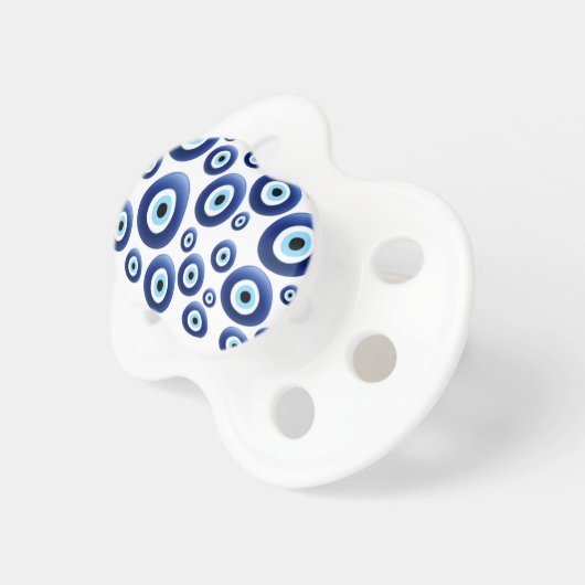 Evil Eye Protection Mediterranean Pacifier (Front Right)
