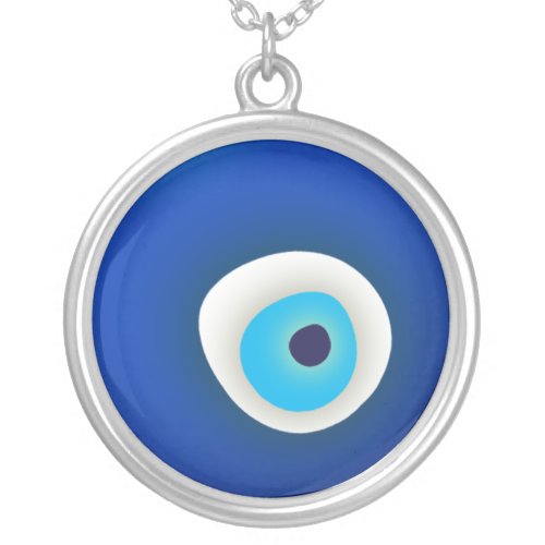 Evil Eye Protection Silver Plated Necklace