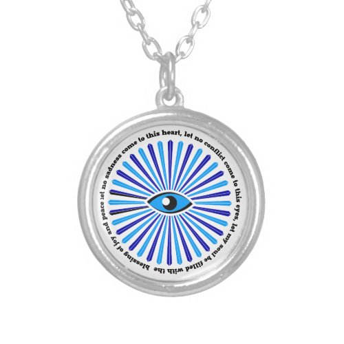 Evil Eye Protection  Silver Plated Necklace