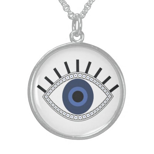 Evil Eye protection Sterling Silver Necklace