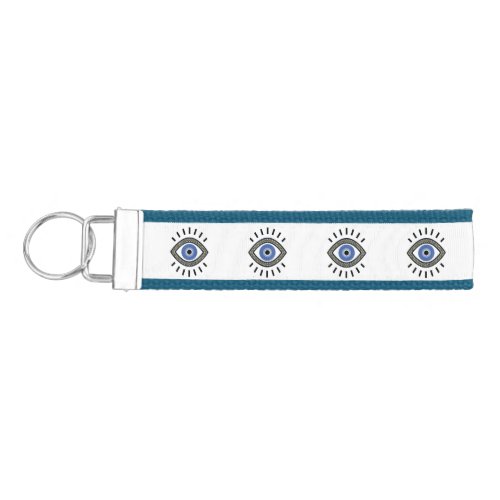 Evil eye protection symbol blue eye   wrist keychain