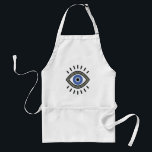 Evil eye protection symbol, greek blue eye  adult apron<br><div class="desc">Bead blue eye,  sacred magic symbol,  protection from bad energy and evil eye,  greek tradition good luck symbol</div>