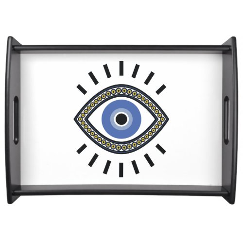 Evil eye protection symbolgreek blue eye serving tray