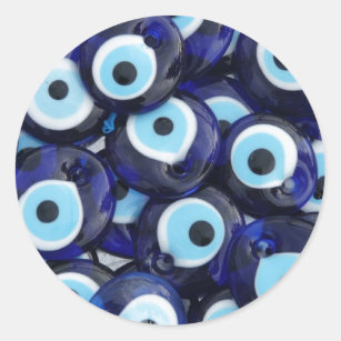 4” Blue Evil Eye Sticker Tear Seeing Protect Good Drop Karma Positive Energy