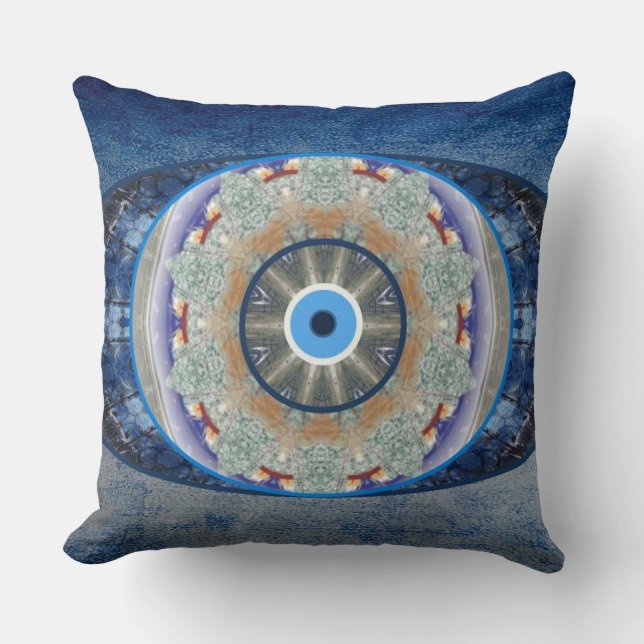 "Evil Eye" Protection Throw Pillow (Front)