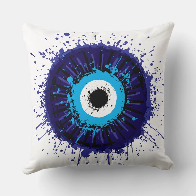🧿 Evil Eye Protection Throw Pillow (Back)