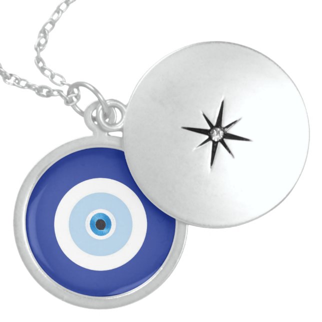 Evil Eye Protective Charm, One-Of-A-Kind Necklace (Front)