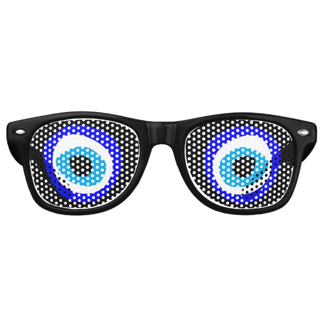 Evil Eye retro Shades Amulet /Fun Party Sunglasses (Front)