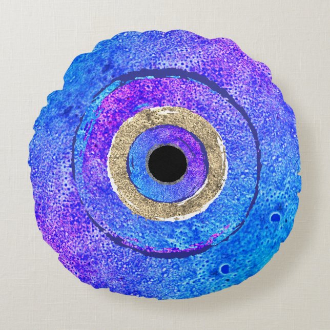 Evil Eye Round Pillow (Front)