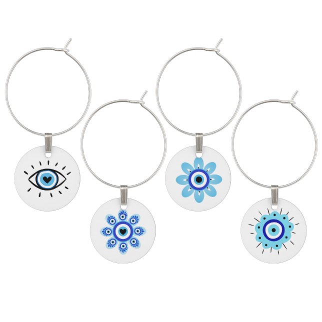 Evil Eye Spiritual Aesthetic Mystical Wine Charm (Staggered)