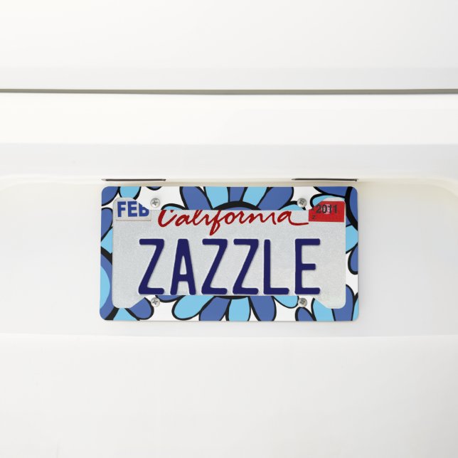 Evil Eye Sunflower Pattern #1 #wall #art License Plate Frame (On Car)