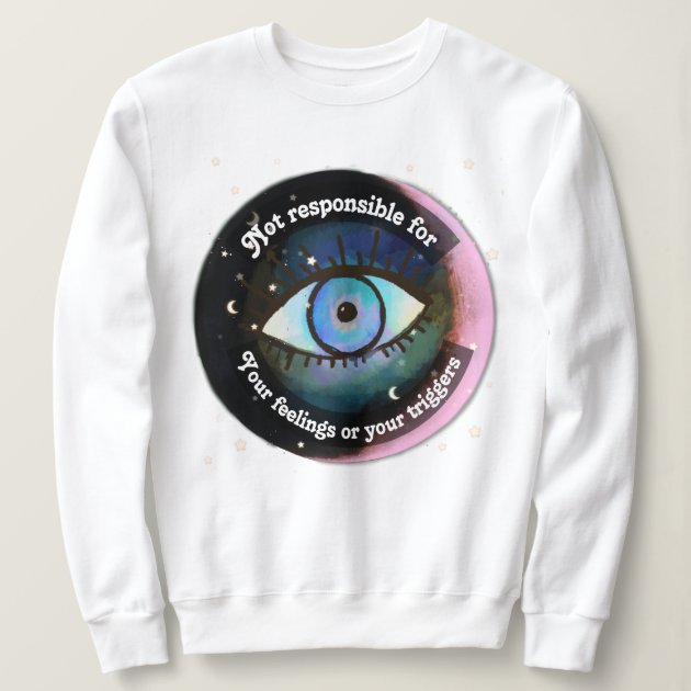 evil eye sweatshirt, moon sweatshirt | Zazzle