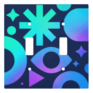 Evil Eye Switch Cover Cosmic Teal Purple Mystical