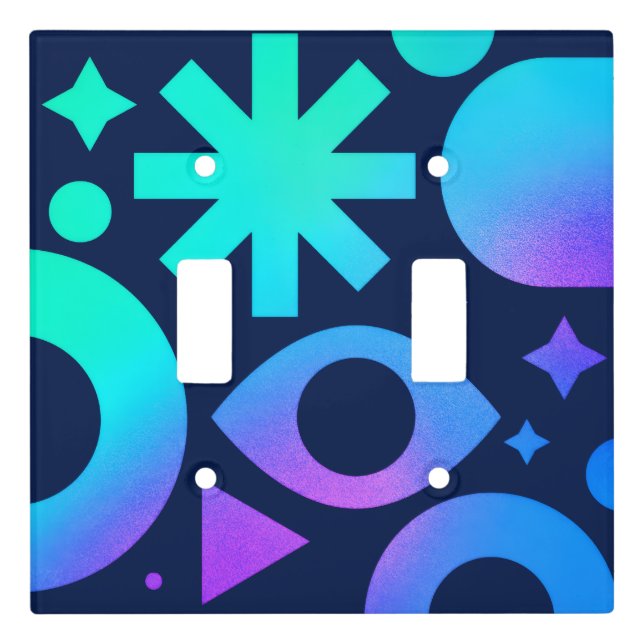 Evil Eye Switch Cover Cosmic Teal Purple Mystical (Front)