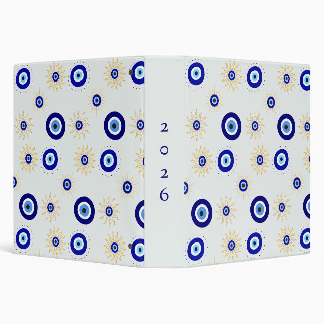 Evil Eye Symbol 3 Ring Binder (Background)
