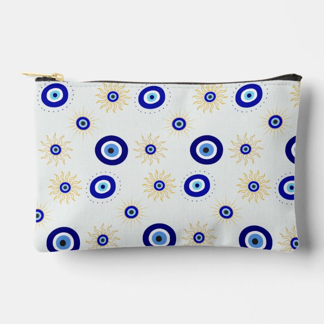Evil Eye Symbol Accessory Pouch (Front)