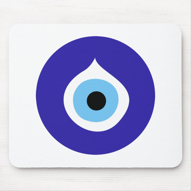 evil eye symbol ancient nazar fatima talisman char mouse pad (Front)
