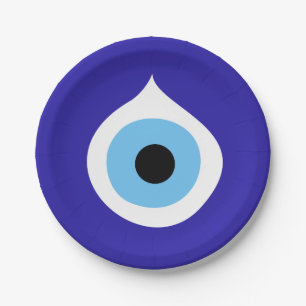 evil eye symbol ancient nazar fatima talisman char paper plates