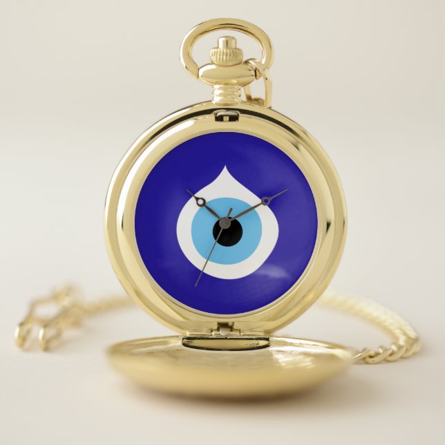 evil eye symbol ancient nazar fatima talisman char pocket watch (Inside)