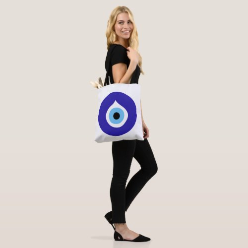 evil eye symbol ancient nazar fatima talisman char tote bag