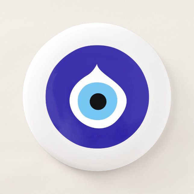 evil eye symbol ancient nazar fatima talisman char Wham-O frisbee (Front)